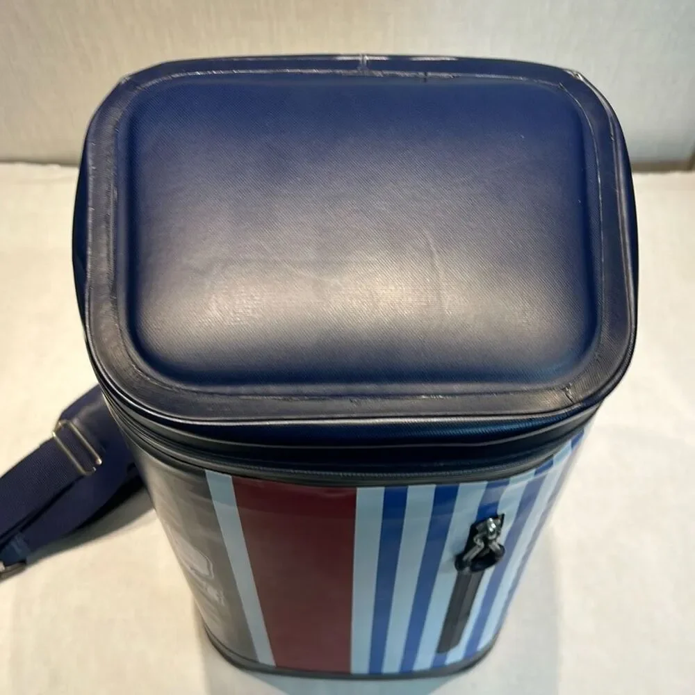 Vineyard Vines Insulated Sling Cooler Patriotic Pink Whale Red White Blue Stripe